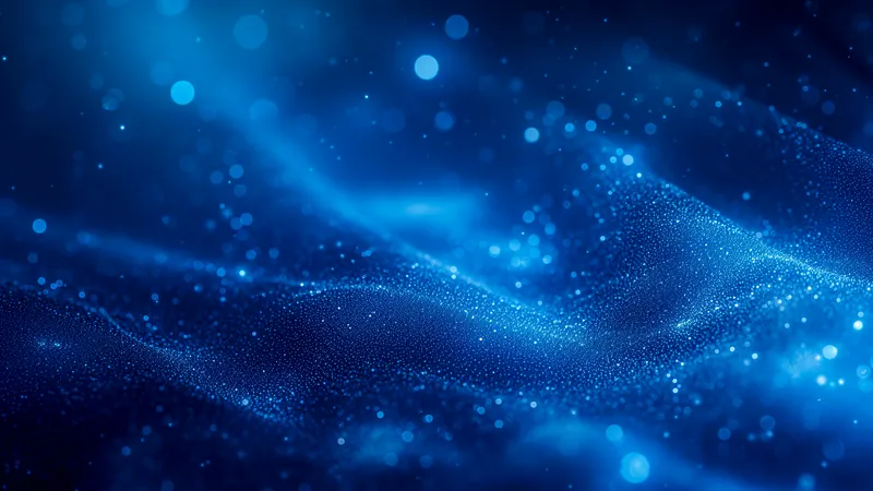 Slow currents of deep blue light moving far below the surface in darkness, the depth a life can hold and rarely visits