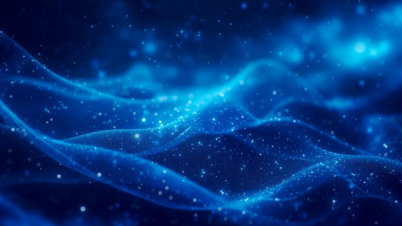 Veils of pale blue light layered over one another in the dark, the polished image a person builds and then has to keep producing every day