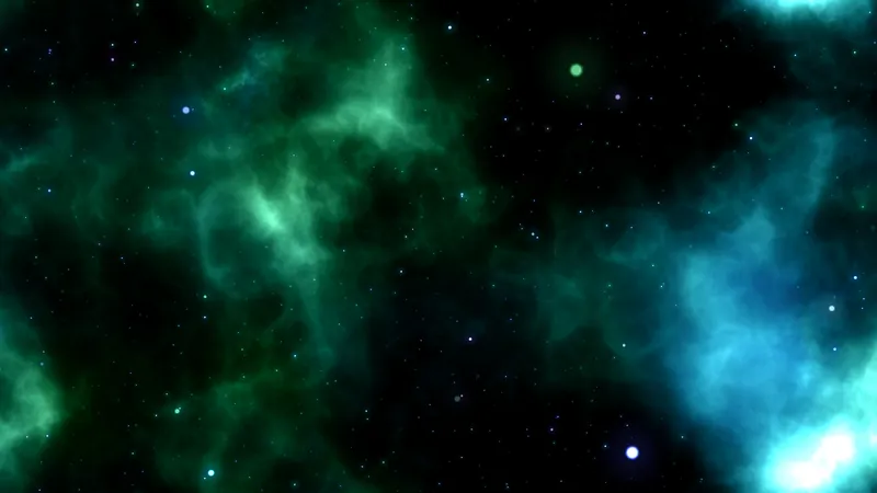 A single green nebula holding its light alone in an enormous dark sky, the part of a heart that shuts after being hurt and will not open again