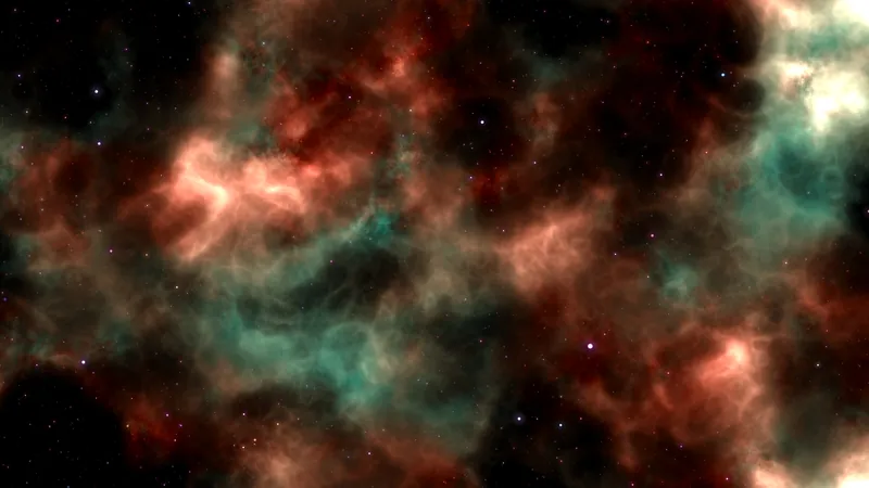 A teal and rose nebula glowing brightly around a completely unlit centre, the composed surface people offer when asked how they are